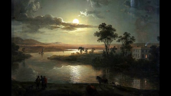 Зимняя Лунная ночь картина Янова Виктора