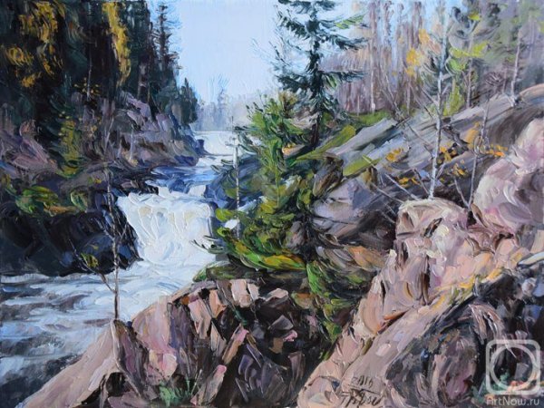 Художник Андриянов водопад Кивач