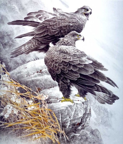 Орел картина маслом