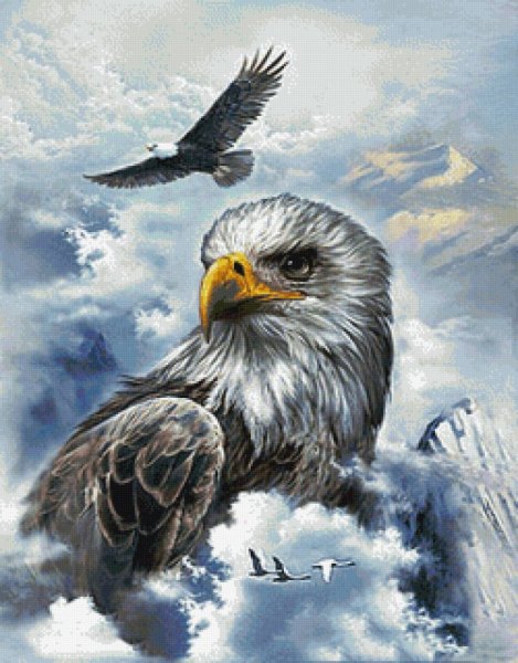 Живопись птицы в полете