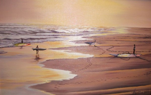 Хоакин Соролья-и-Бастида мальчики на пляже