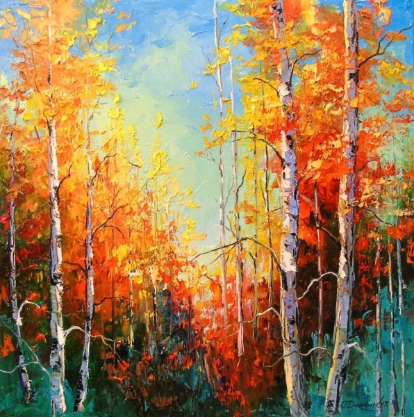 Осенний пейзаж маслом