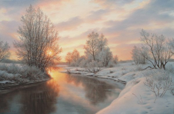 Зимние пейзажи/художник Сычев Алексей Владимирович
