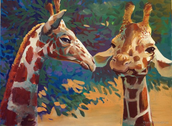 Жирафы в живописи
