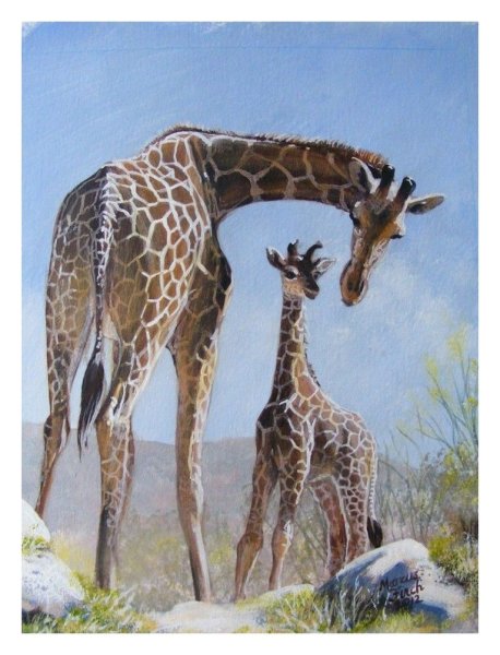 Жирафы в живописи