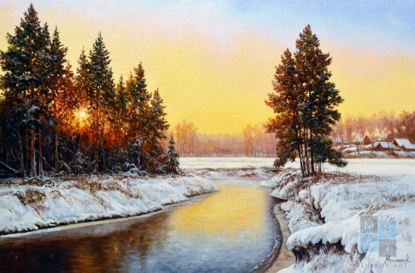 Александр Мельников, зимний пейзаж
