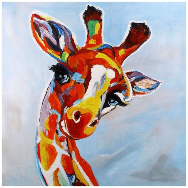Жираф маслом на холсте