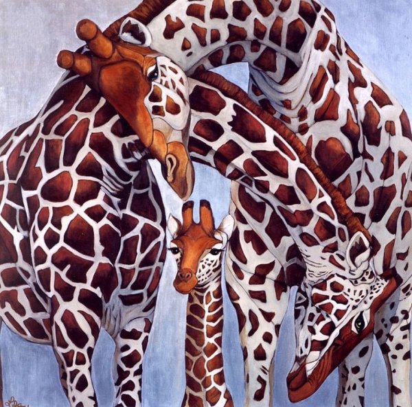 Жирафы в живописи