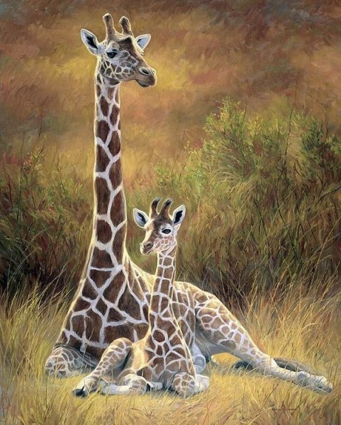 Мозаика Жираф алмазная мозаика