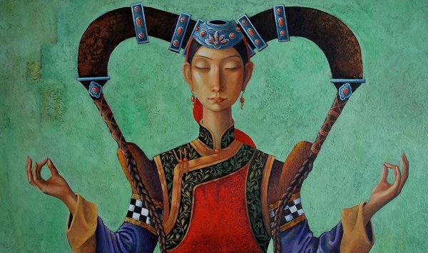 Монгольский художник самбу Заясаихан