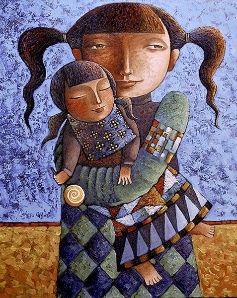 Художник Заясайхан Самбуу картины