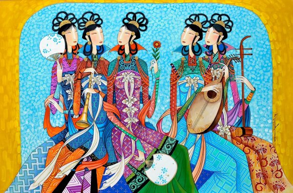 Художник Заясайхан Самбуу