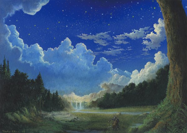 Звездное небо красками для детей