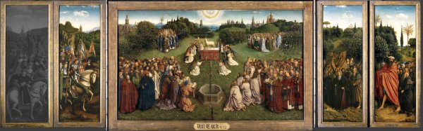 Ян Ван Эйк Гентский алтарь адам и ева