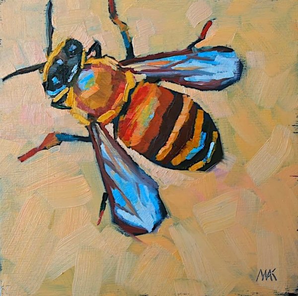 Пчела красками