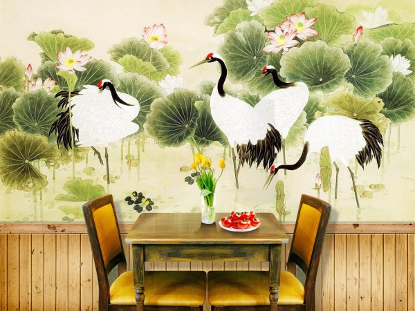 Китайская живопись гохуа Журавли