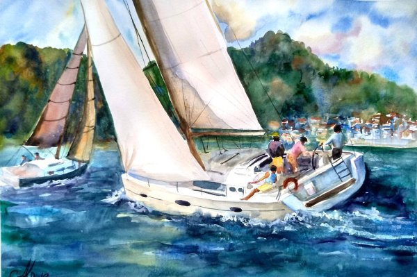 Яхтинг картины