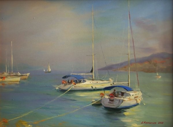 Яхты живопись маслом