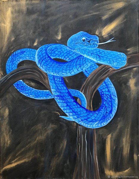 Картина маслом змей