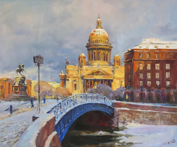 Картина маслом Питер Исаакиевский собор