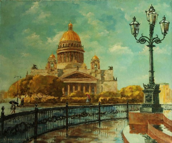 Картина маслом Питер Исаакиевский собор