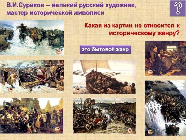 Суриков картины исторического жанра