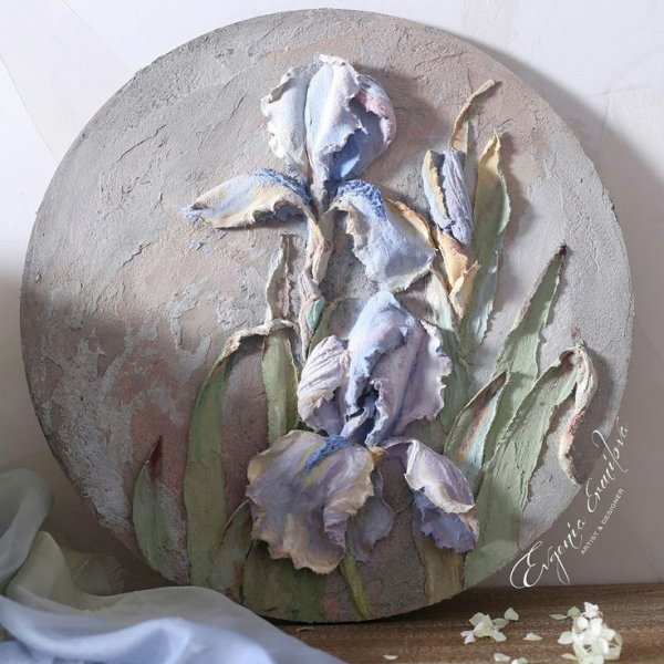 Скульптурная живопись ирисы Ермилова