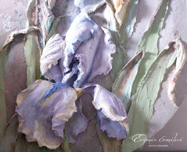 Скульптурная живопись ирисы Ермилова