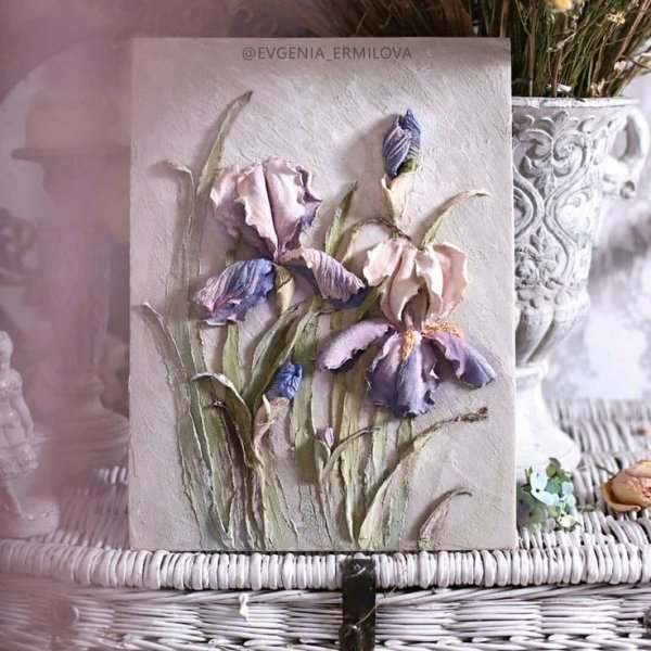 Скульптурная живопись ирисы Ермилова