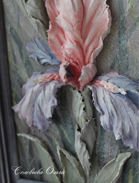 Ирисы текстурой пастой