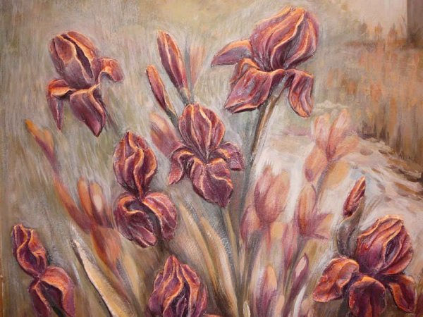 Барельеф тюльпаны