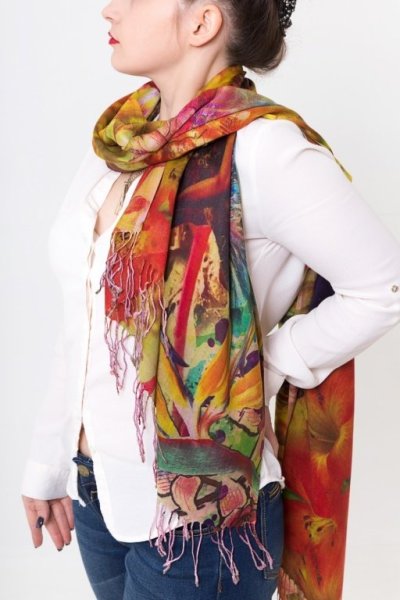 Палантины с картинами художников