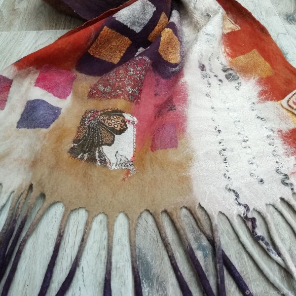 Шарф батик Granat