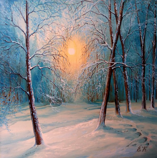 Художник Кораблева Елена зима