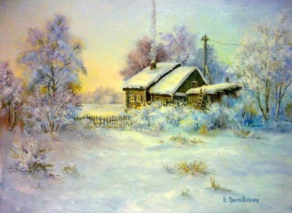 Зимние картины Елены Плесовских