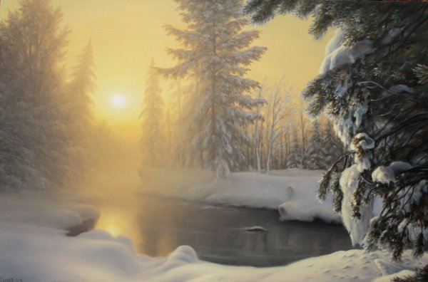 Художник Сычев Алексей Владимирович зима