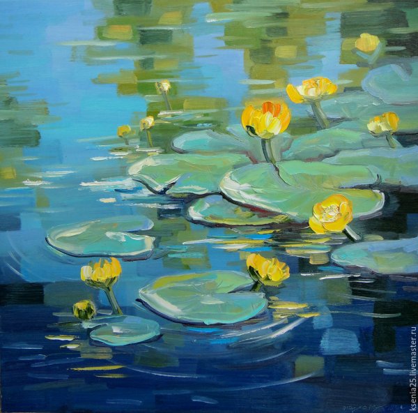 Кувшинки в живописи маслом