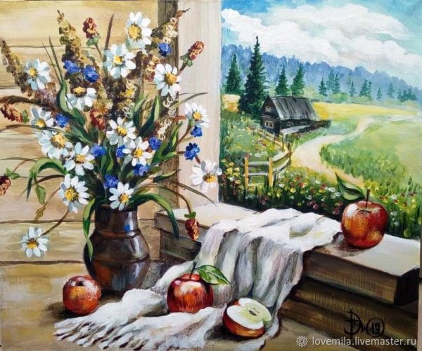 Живопись доброе утро в деревне