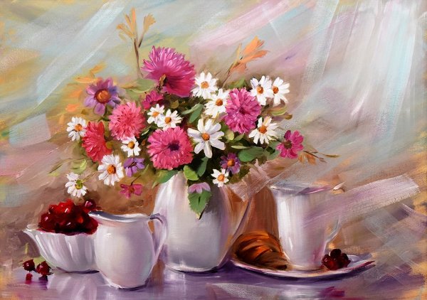 Картина маслом доброе утро