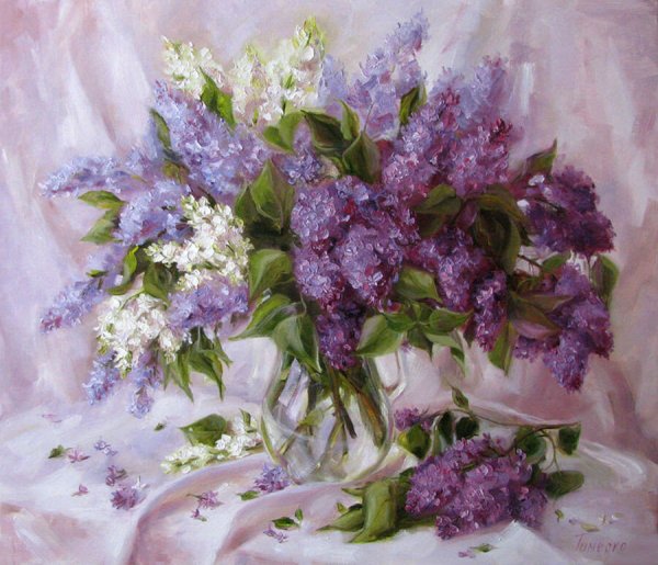 Художник Юлия Боско, "букет сирени."