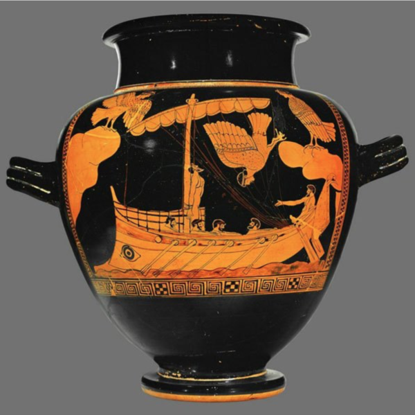 Чернофигурная Амфора древняя Греция
