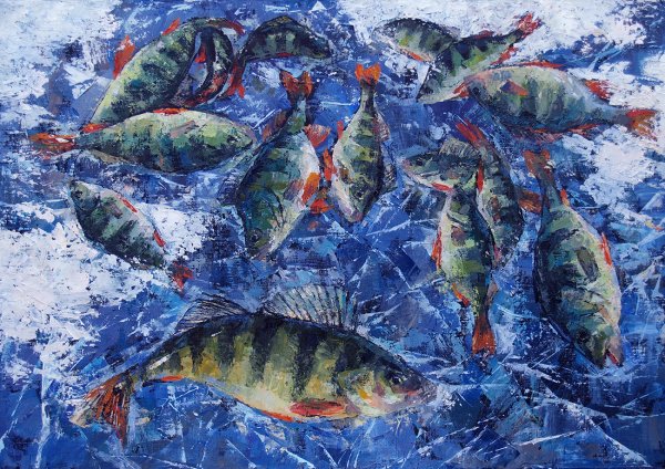 Зимняя рыбалка на картинах художников