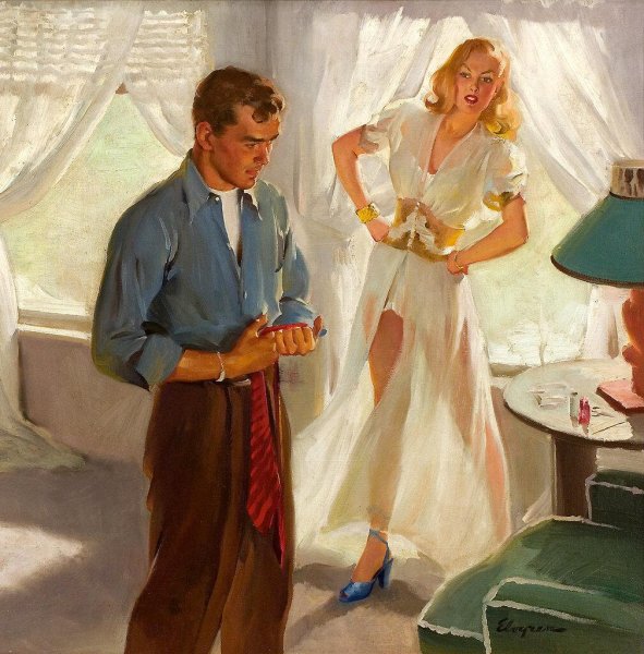 Ретро живопись мужчина