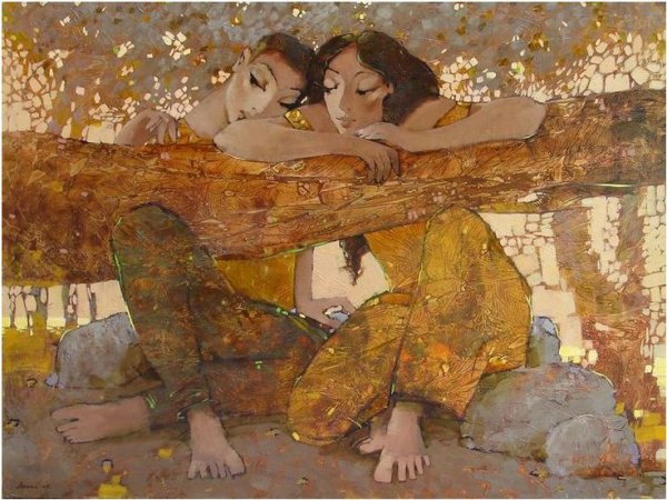 Влюблённые живопись