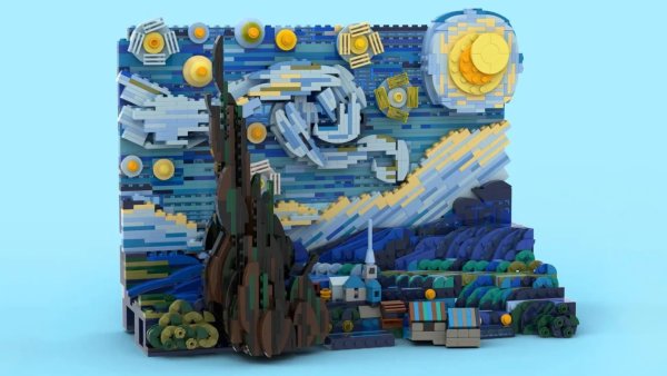LEGO выпустили конструктор "звездной ночи" Ван Гога.