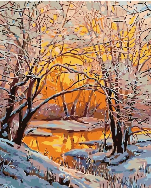 Весенний пейзаж акрилом