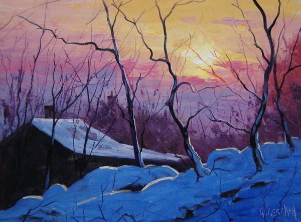 Художник Graham Gercken зима