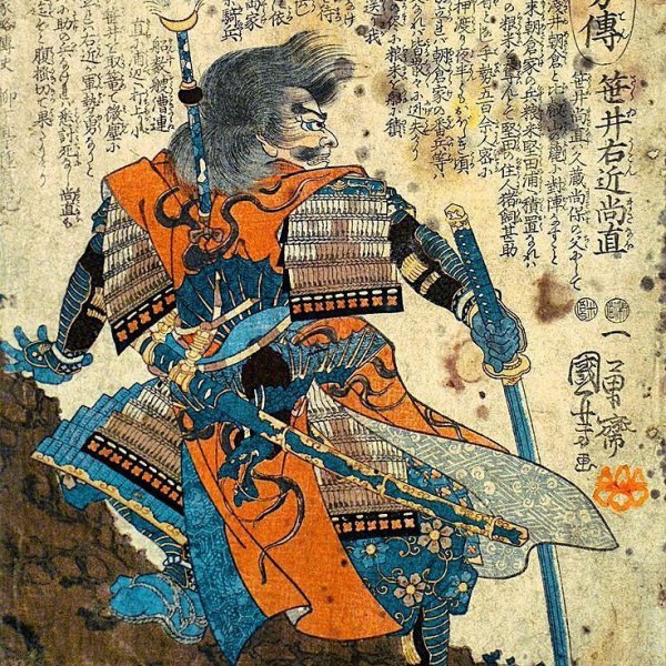 Японская гравюра Ронин