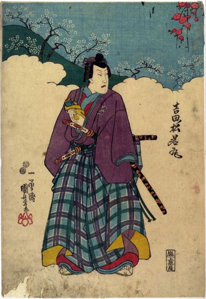 Японская гравюра Ронин