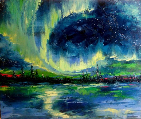 Северное сияние картина